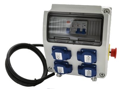 Atole - Coffret prises 4 PC 16A NF, arrêt d'urgence
