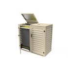 Atole - Complement Abri poubelle 240L - module comp pour 1 poubelle - Creme