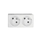 Atole - DOUBLE PRISE PC 2P+T PONTEES 45 ENCASTRABLE 45X90