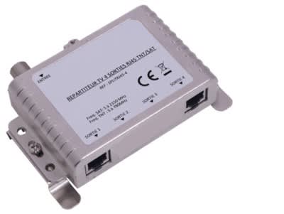 Atole - Repartiteur TV 2 Sorties RJ45 TNT-SAT - 1 entree F- 4 sorties RJ45 (F