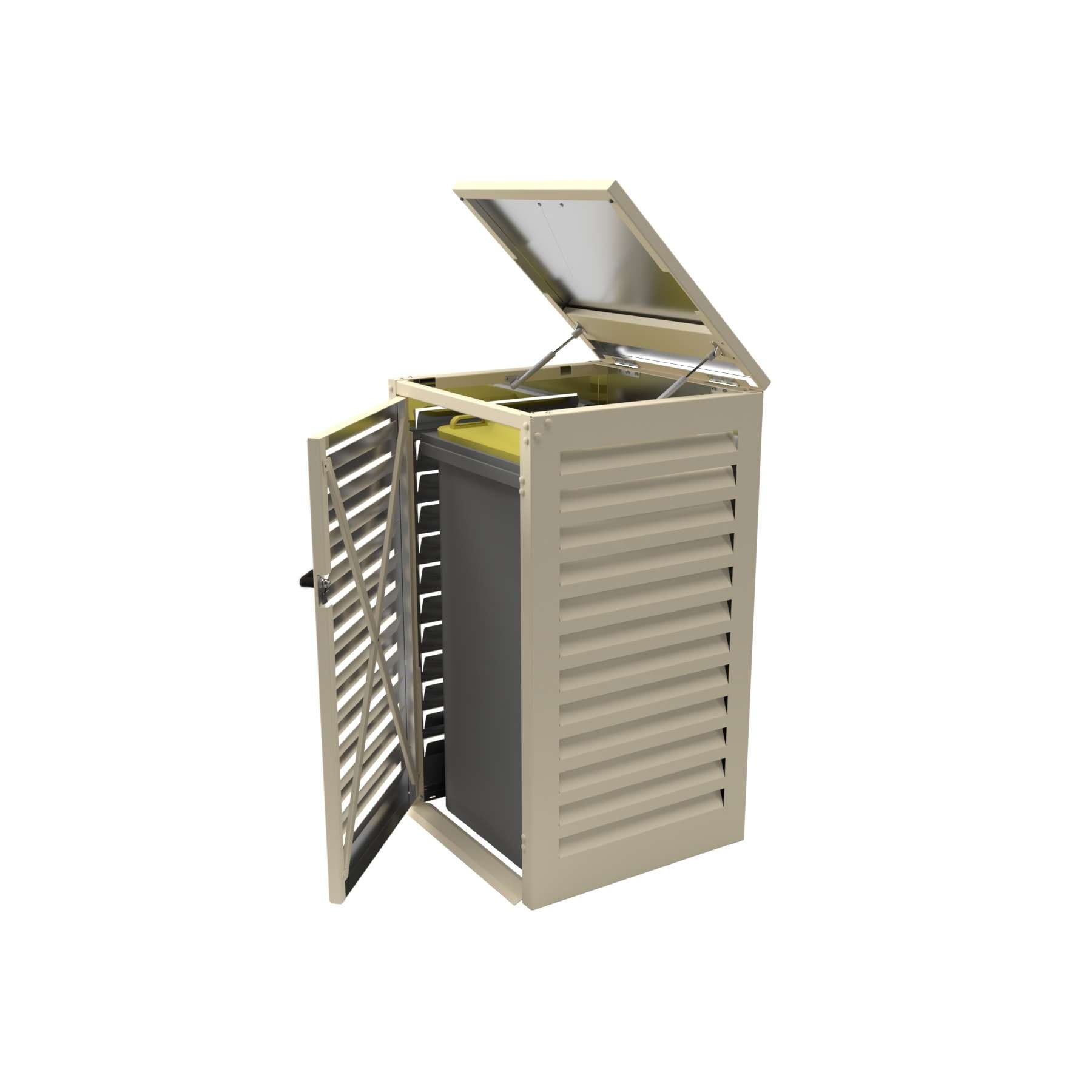 Atole - Abri poubelle de 360L - Module initial pour 1 poubelle - Creme