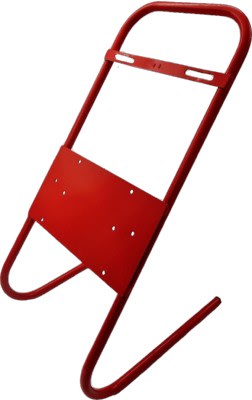 Atole - Pied metallique rouge pour coffrets Ht 635mm L 265mm