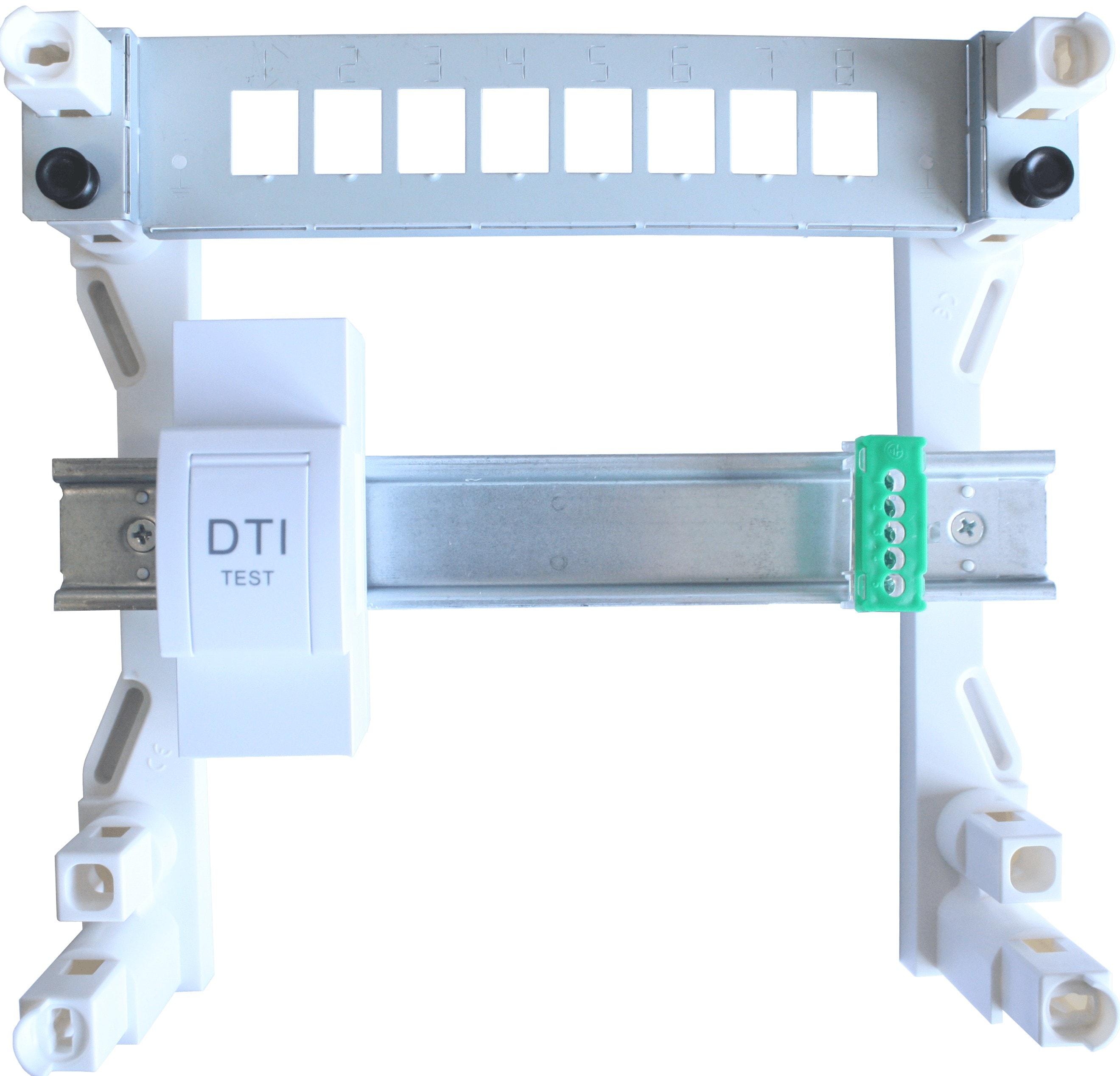 Atole - Coffret de com modulaire 1 support RJ45 + rail DIN