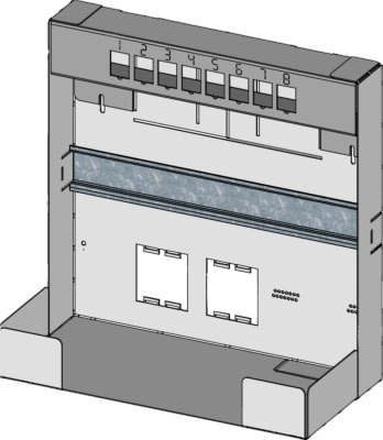Atole - Tableau de communi. avec support modem & prise 230V & box BL