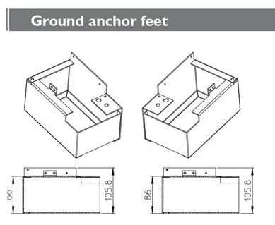 Panasonic Chauffage et climatisation - Kits de 2 pieds pour supporter les modèles Aquarea Air au sol
