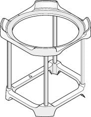 Panasonic Chauffage et climatisation - Support pour les ballons thermodynamique 100 et 150L (P-DHW100/150AE5)