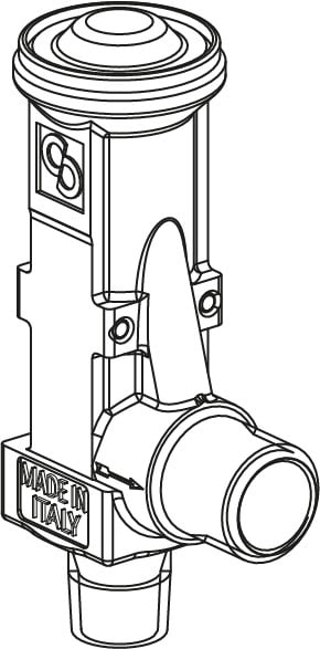 Panasonic Chauffage et climatisation - Soupape de sécurité ?? (9,52) NPT x G ½? (12,70) Pset = 120 bars (pour 200VF5A).