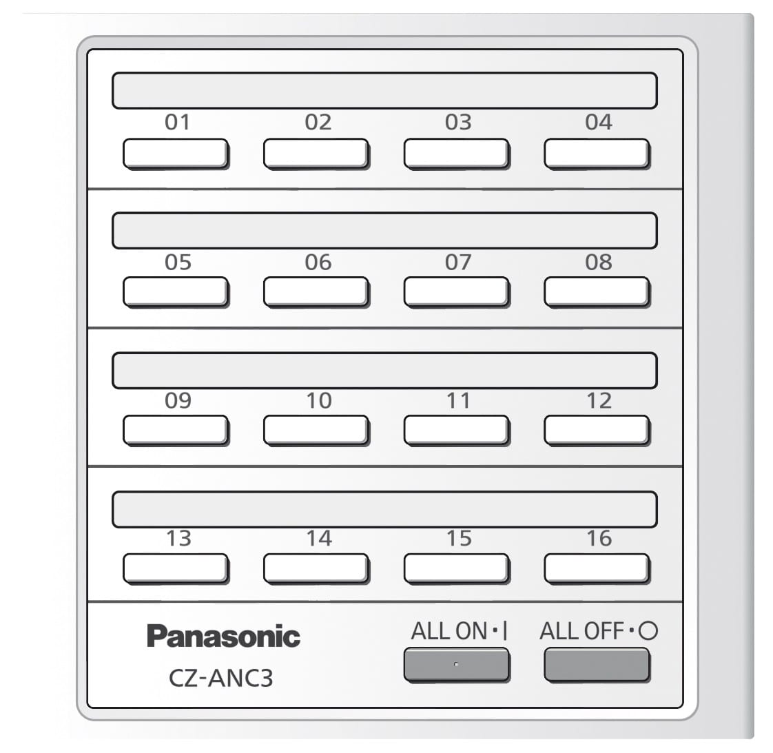 Panasonic Chauffage et climatisation - Tcd centralisée marche/arrêt, jusqu'à 16 groupes, 64 unités intérieures.