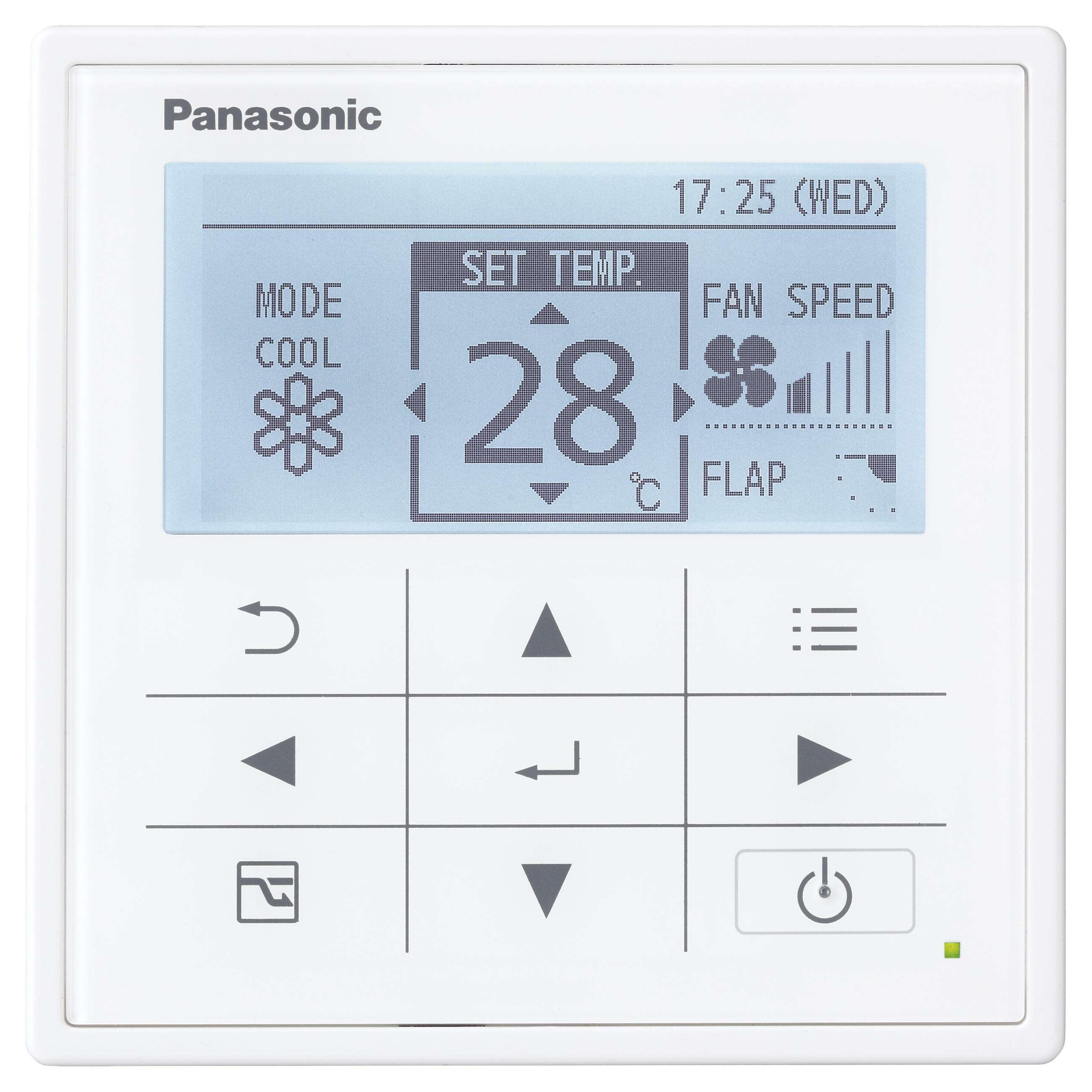 Panasonic Chauffage et climatisation - Télécommande filaire tertiaire avec fonctions Econavi et Datanavi