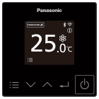 Panasonic Chauffage et climatisation - Télécommande filaire simplifiée avec connectivité Bluetooth et Wi-Fi - Noire