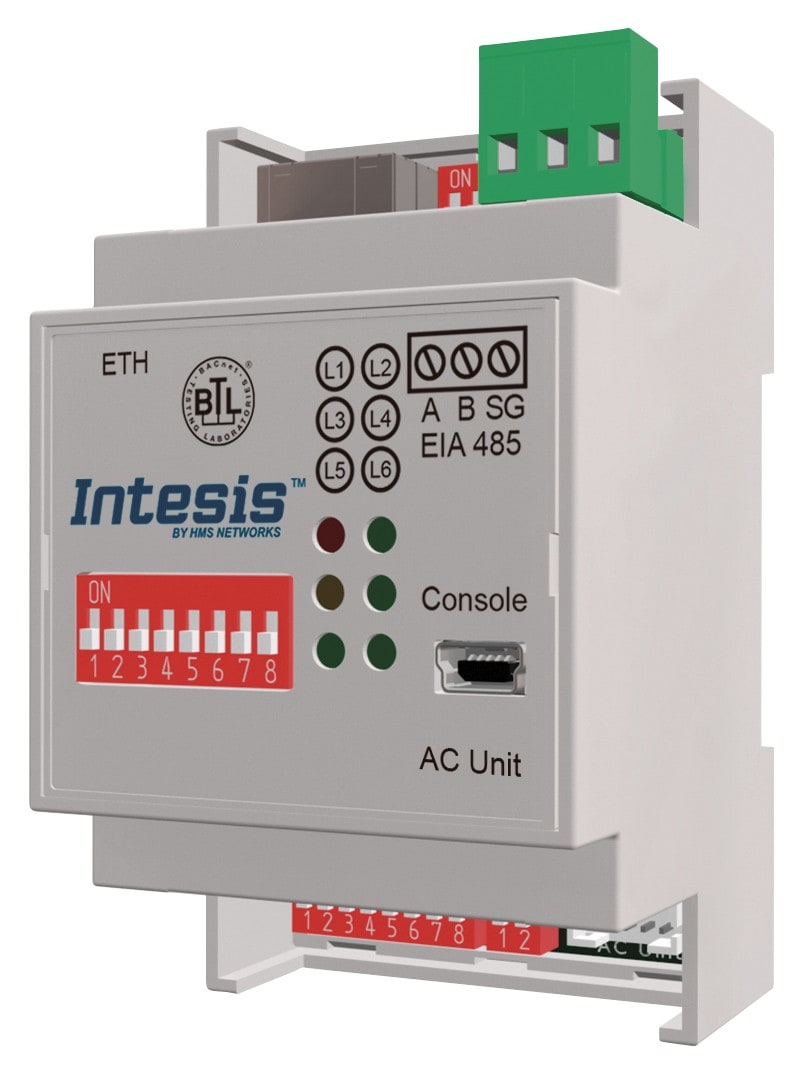 Panasonic Chauffage et climatisation - Passerelle BACnet modèles Confort, montée sur rail DIN, alimentée via CN-CNT