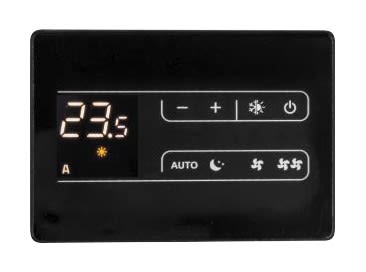 Panasonic Chauffage et climatisation - Téléco. numérique avec capteurs intégrés de QAI, de temp. et d?humidité (noir).