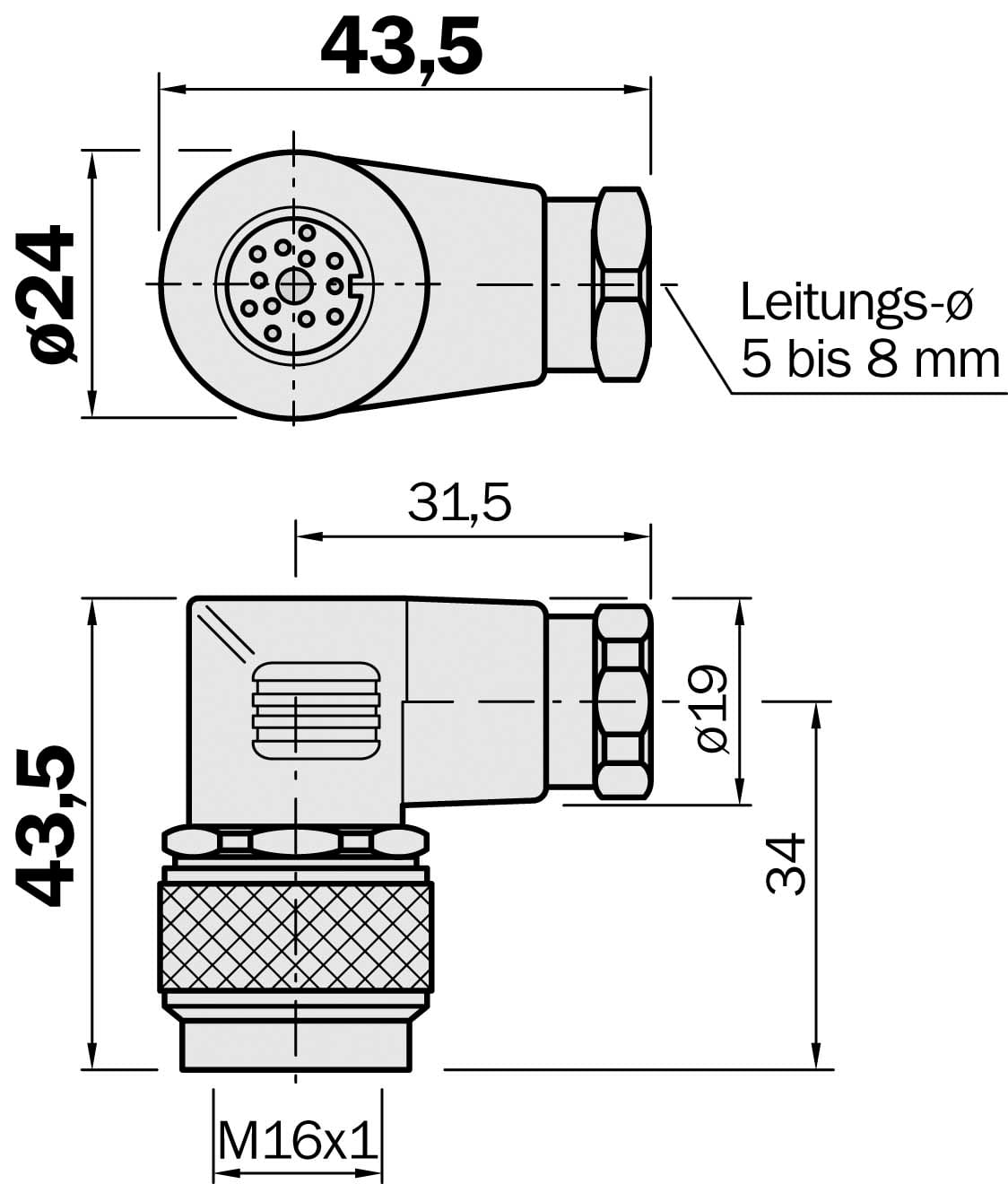 Sick - connecteurs et câbles, DOS-1612-W