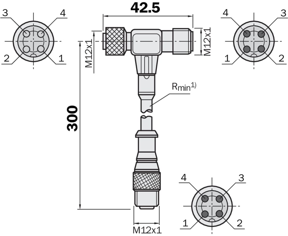 Sick - connecteurs et câbles, DSL-1104-T0M3