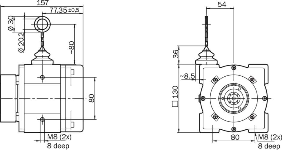 Sick - mécanisme à câble, MRA-F130-405D2
