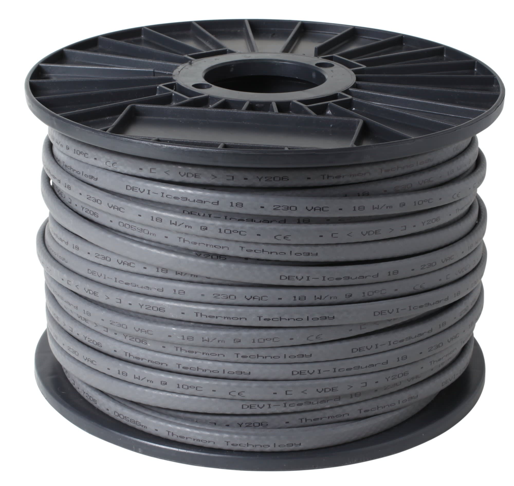 Danfoss - DEVIiceguard 18 (T), 230V, touret de 750m, puissance 18 W/m à 10 °C, résist. UV