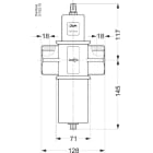 Danfoss - Vanne à eau pressostatique, WVFX 40, 4.00 bar - 17.00 bar, 1 1/2 Type de raccord
