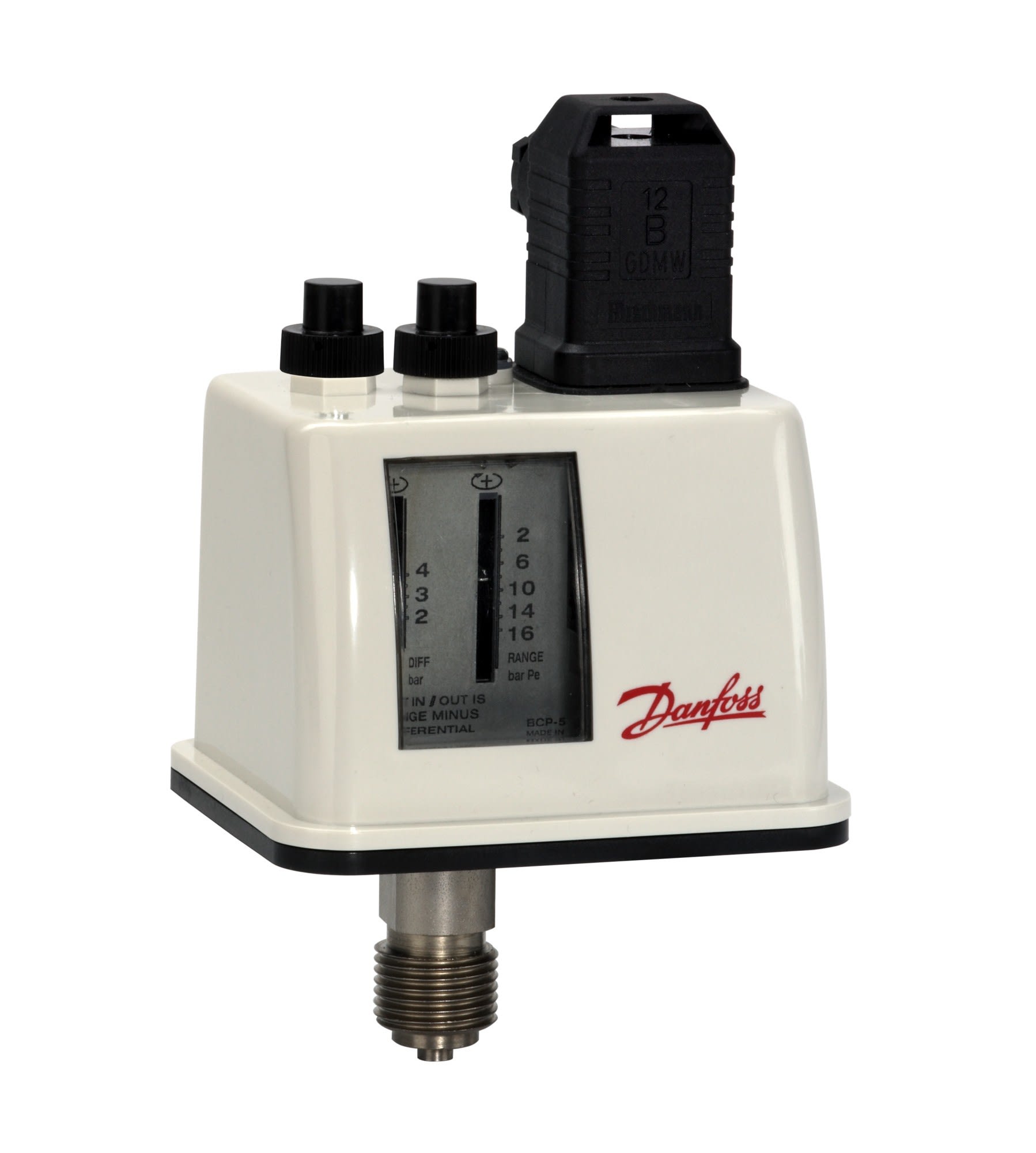 Danfoss - Pressostat, BCP5 Plage de pression de régulation: 2.00 - 16.00, Différentiel [ba
