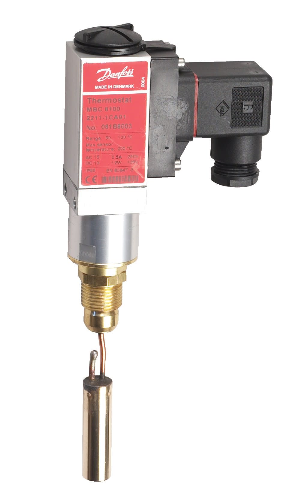 Danfoss - Thermostat, MBC 8100 Plage de températures [°C]: 50 - 100, Réarmement: Auto, Fon
