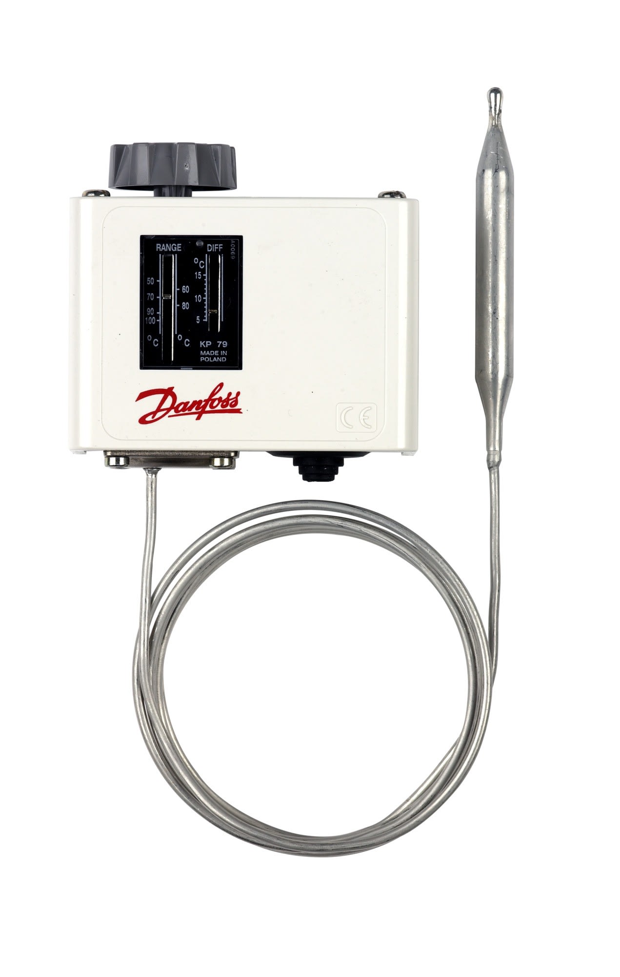 Danfoss - Thermostat, KP79 Plage de températures [°C]: 50 - 100, Réarmement: Auto, Fonctio