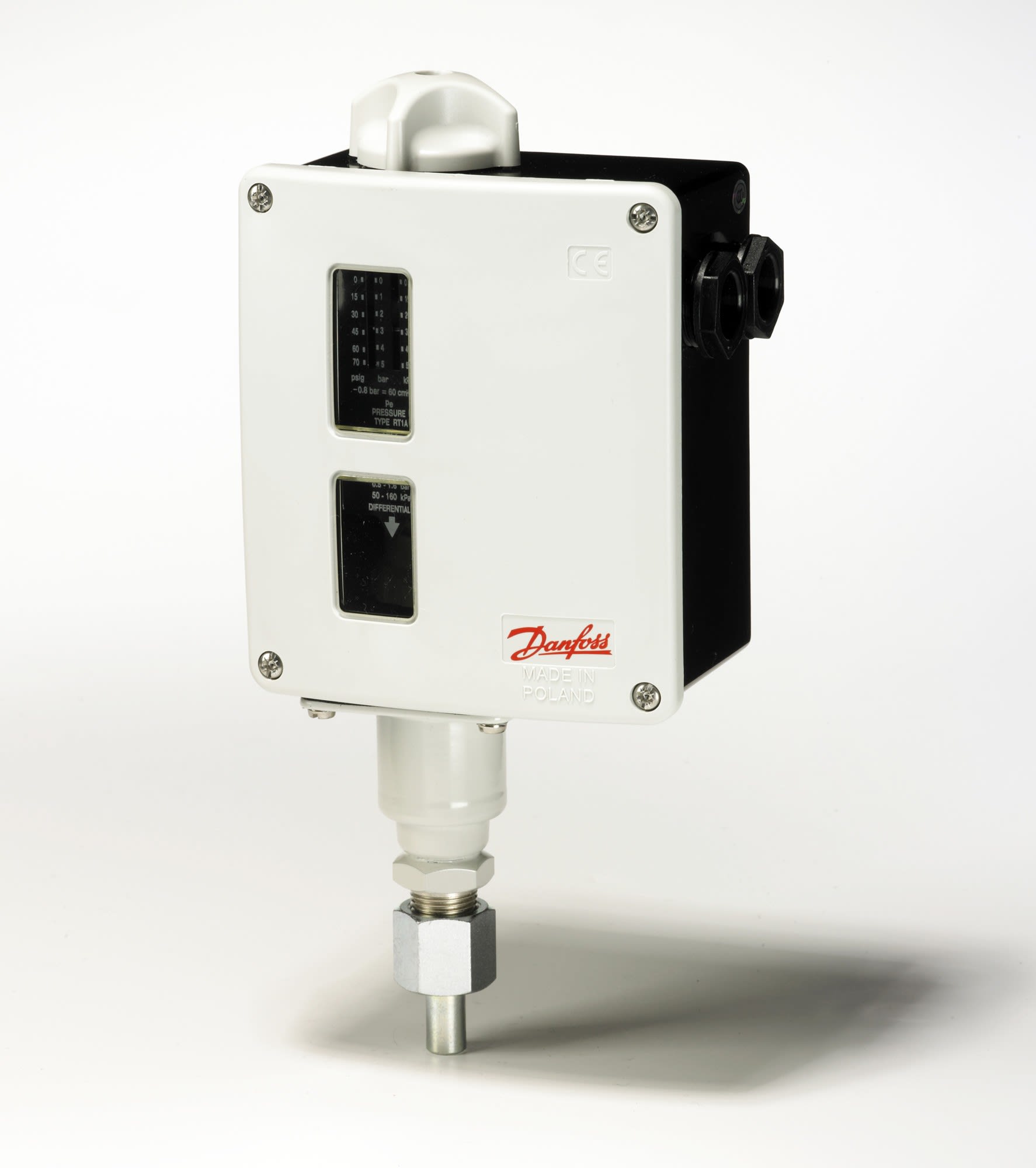 Danfoss - Pressostat, RT1A Plage de pression de régulation: -0.80 - 5.00, Différentiel [ba