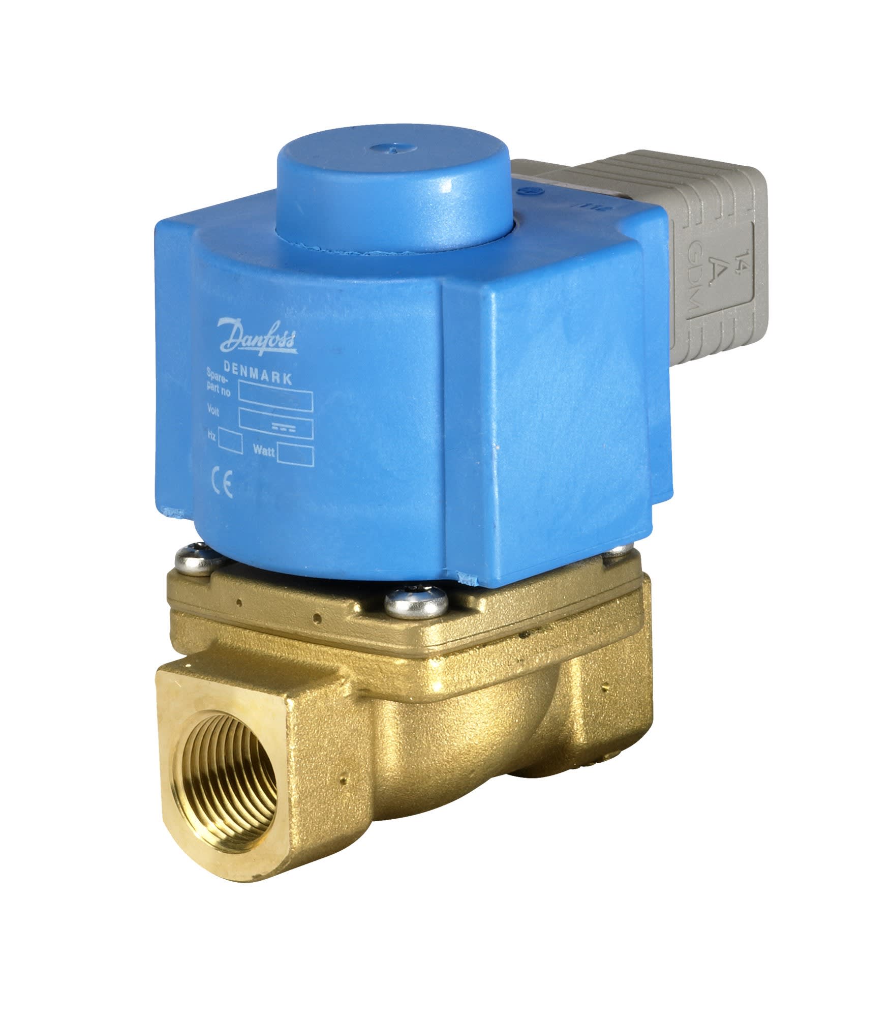 Danfoss - Vanne solénoïde, EV225B, G, 1/2, PTFE, NF Homologation: CE; UL; UR, Matériau du