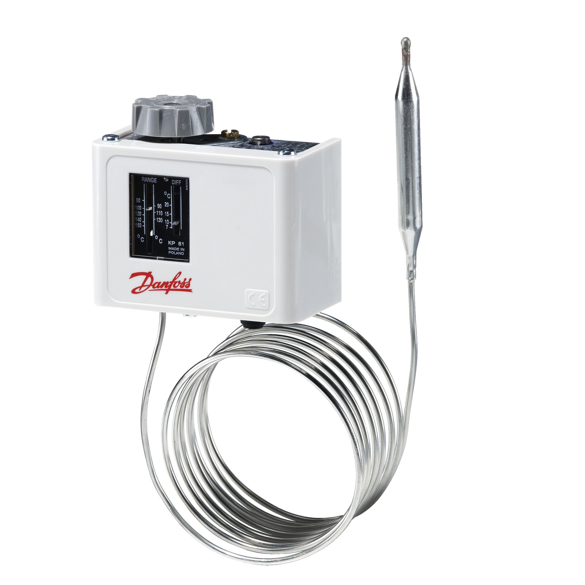 Danfoss - Thermostat, KP81 Plage de températures [°C]: 80 - 150, Réarmement: Auto, Fonctio