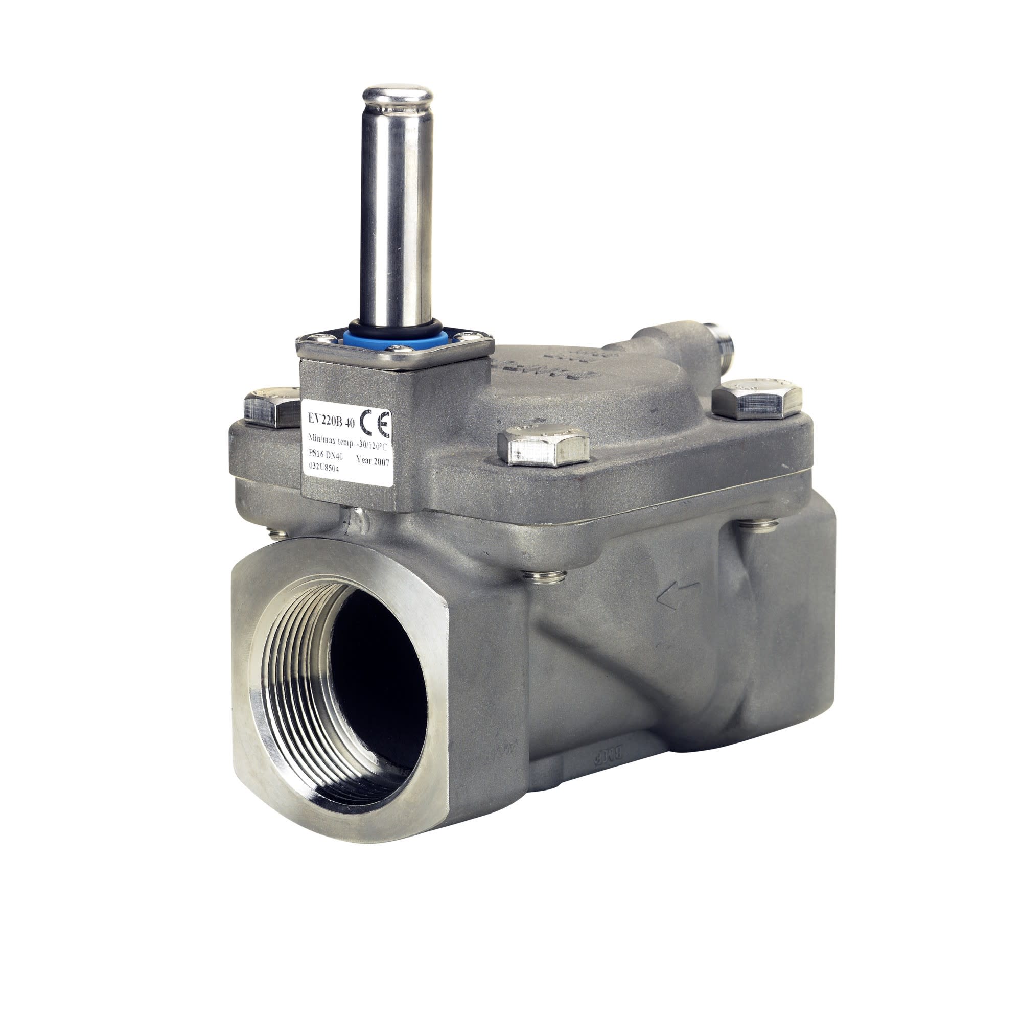 Danfoss - Vanne solénoïde, EV220B, G, 1 1/2, FKM, NF Homologation: CE; PED, Matériau du co