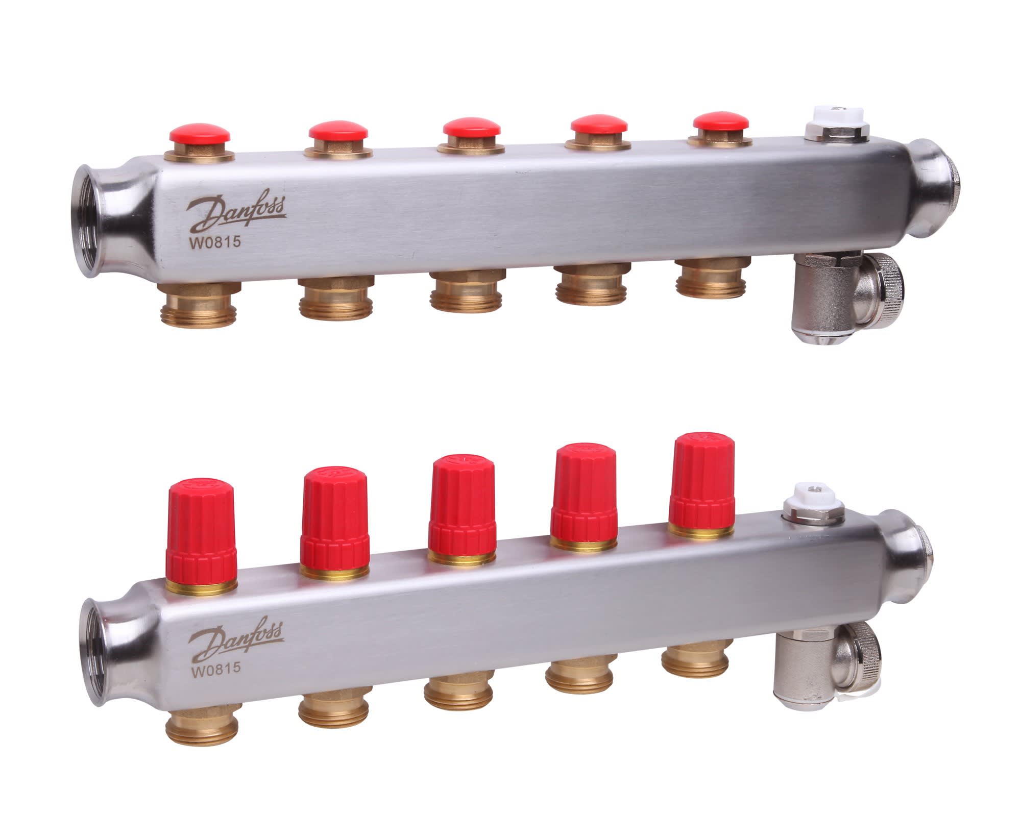 Danfoss - SSM-5 Collecteur inox 5+5 avec préréglage de débit, T° max 90°C, Pmax 10b, Dp ma