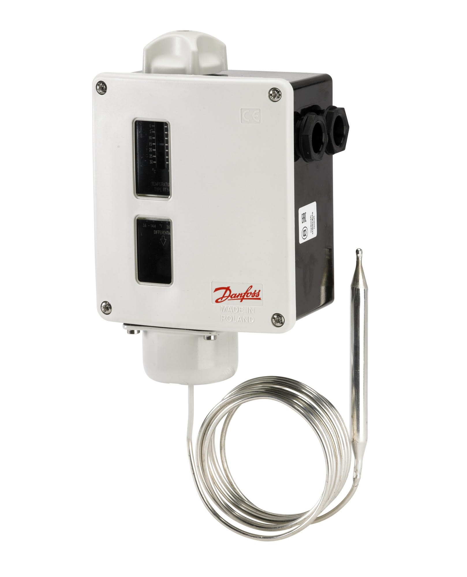 Danfoss - Thermostat, RT15 Plage de températures [°C]: 8 - 32, Réarmement: Auto, Fonction