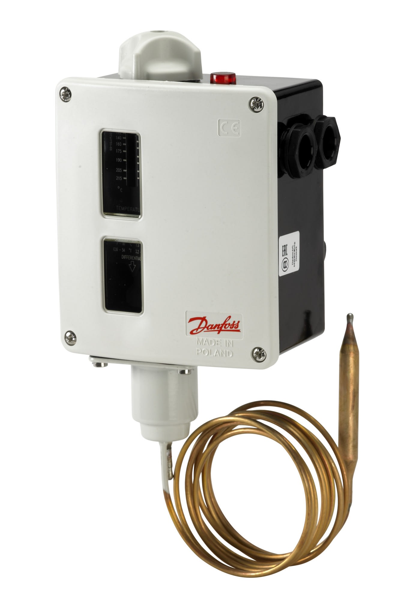 Danfoss - Thermostat, RT120 Plage de températures [°C]: 120 - 215, Réarmement: Auto, Fonct