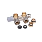 Danfoss - VHS corps equerre 3/4 monotube pour radiateurs universels, entraxe 50, rad 1/2