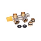 Danfoss - VHS-UN corps equerre 3/4 bitube pour radiateurs universels, entraxe 50, rad 1/2