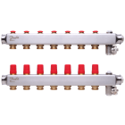 Danfoss - SSM-7 Collecteur inox 7+7 avec préréglage de débit, T° max 90°C, Pmax 10b, Dp ma