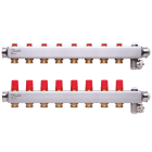 Danfoss - SSM-8 Collecteur inox 8+8 avec préréglage de débit, T° max 90°C, Pmax 10b, Dp ma