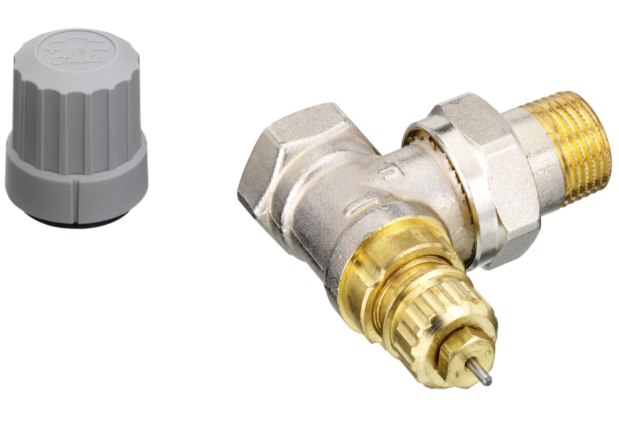 Danfoss - RA-FN 15 corps de robinet à Kv fixe DN 10 1/2", equerre dimensions NF