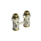 Danfoss - RLV-KB répartiteur 1/2 droit, arrivée par le sol Entraxe : 50 + 1,5 mm Pmax : 10