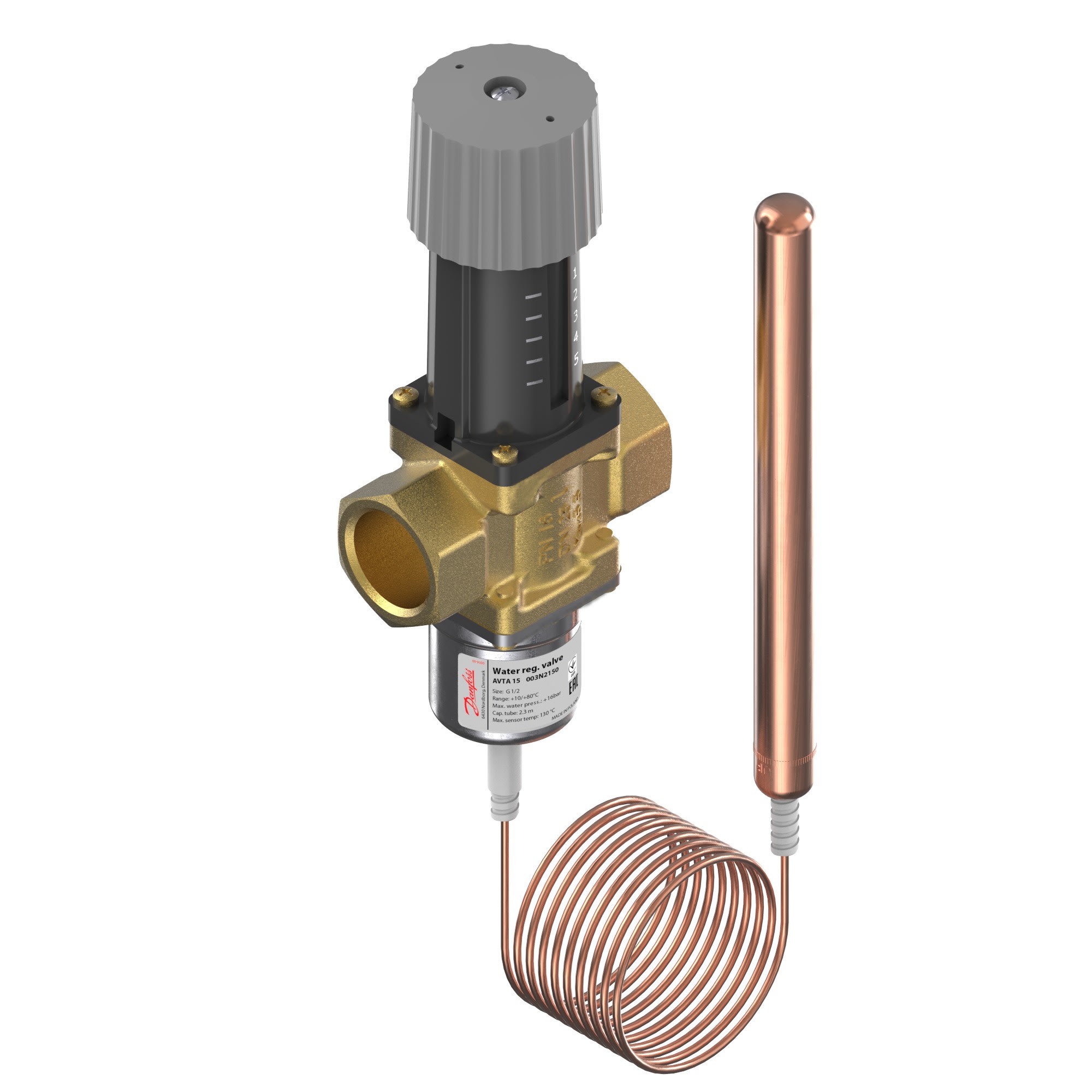 Danfoss - Vanne à eau thermostatique, AVTA 25, G, 1 Matériau du corps: Laiton, Configurati