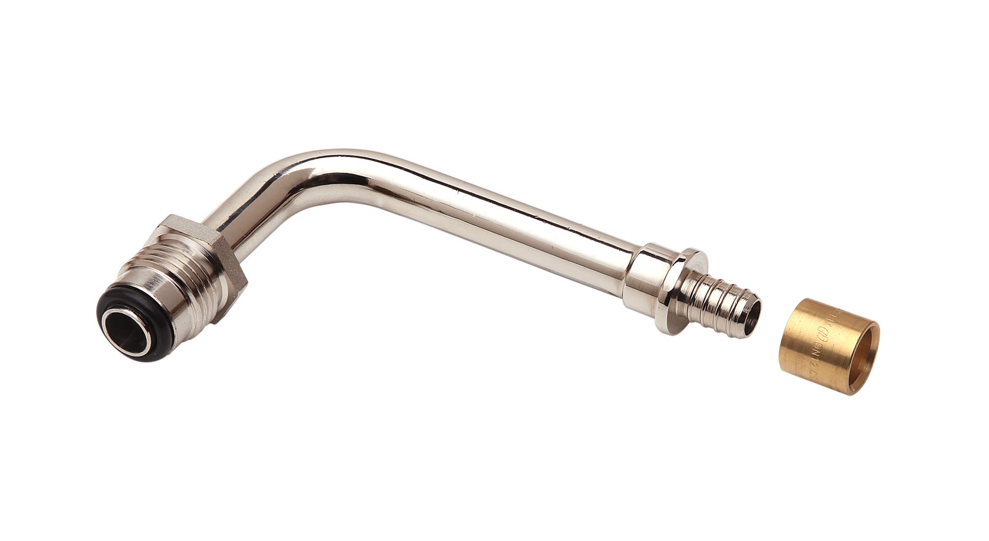 Danfoss - Coude rotatif 75mm pour tube PER12, à sertir. Permet de transformer un corps de
