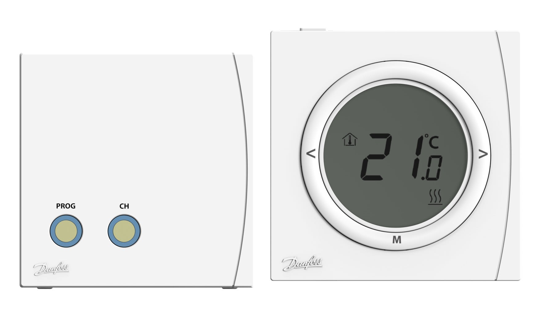 Danfoss - TP 2001-RF V2, thermostat digital sans fils, avec afficheur, sortie relais inver