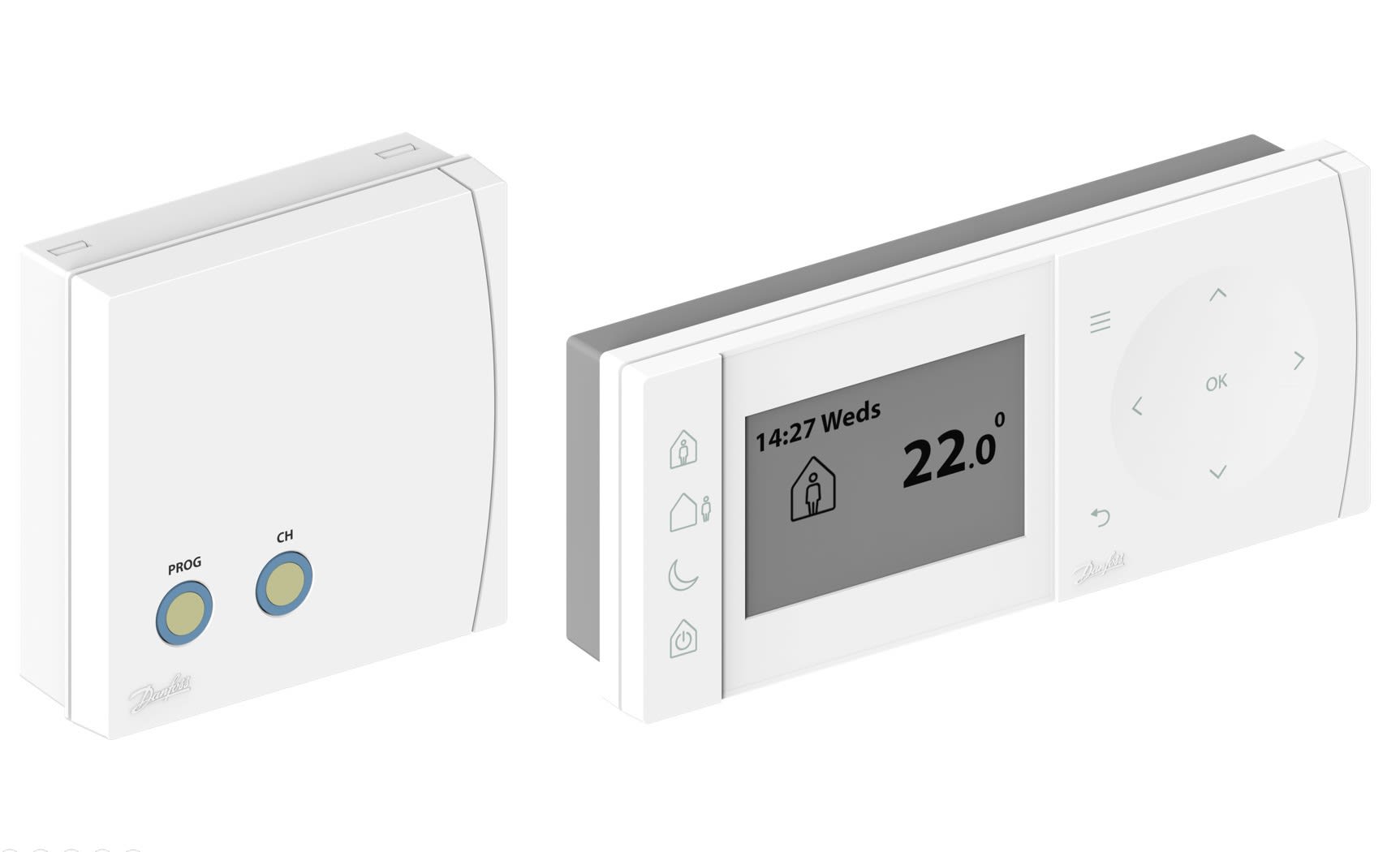 Danfoss - TPOne-RF V2, thermostat digital sans fils, programmable hebdo, interface utilisa