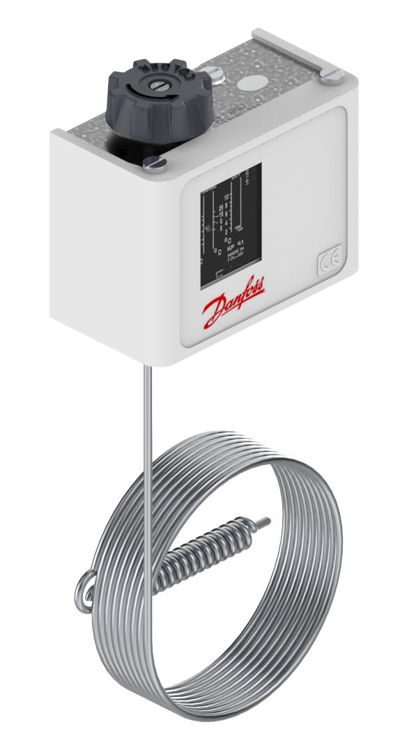 Danfoss - Thermostat, KP61 Plage de températures [°C]: -30 - 13, Réarmement: Auto, Fonctio