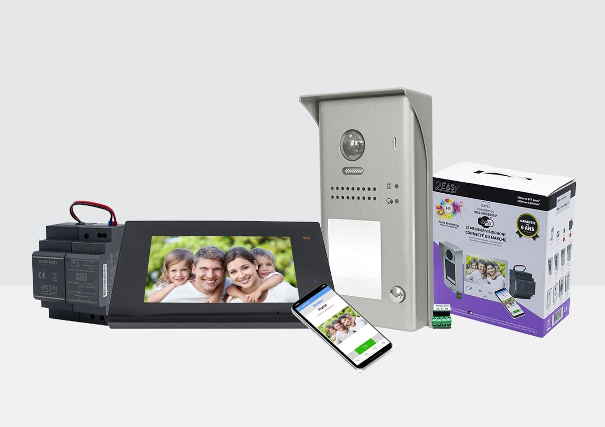 Gates France - KIT 7' NOIR DESIGN WIFI MeMOIRE + CAMERA SAILLIE