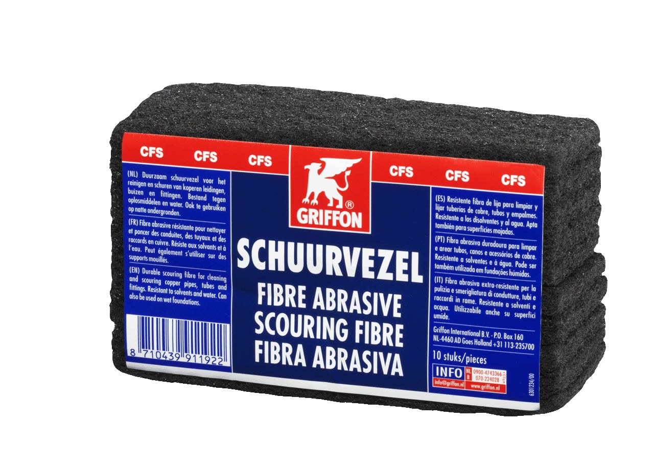 Griffon - Fibre abrasive pour nettoyer les tuyaux en cuivre 13 x 6 cm