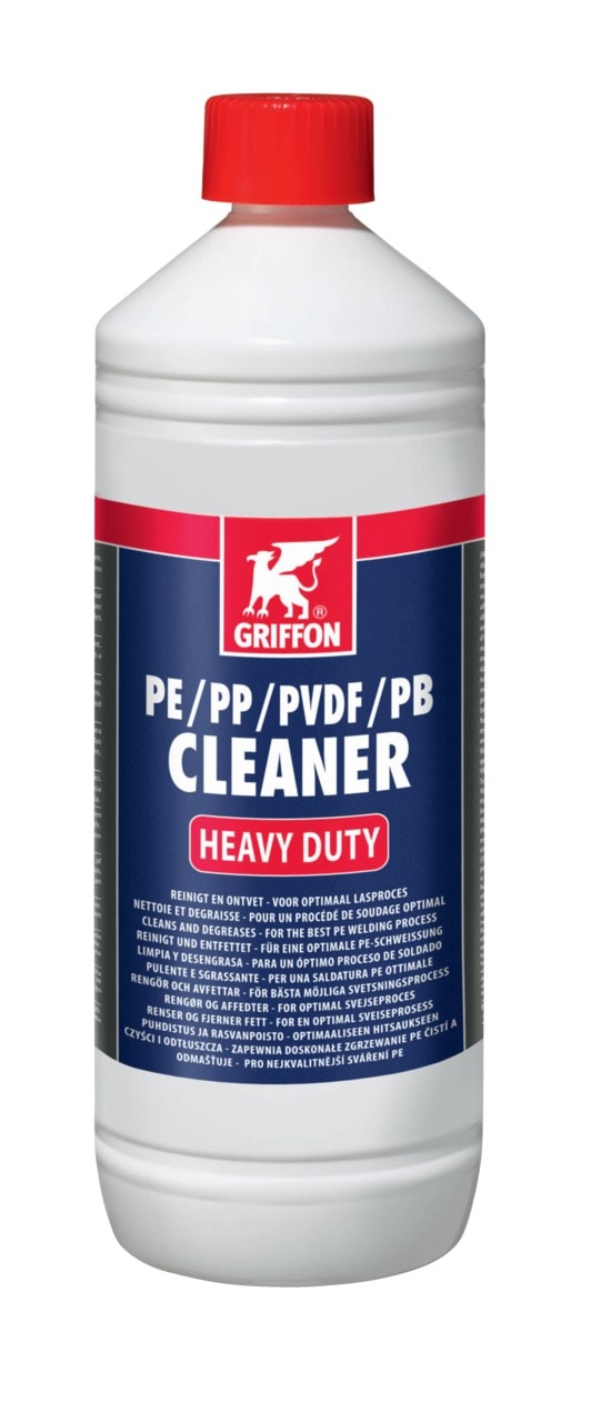 Griffon - PE-CLEANER HEAVY DUTY 1 L. Nettoyant liquide pour PE, PP, PVDF et PB.