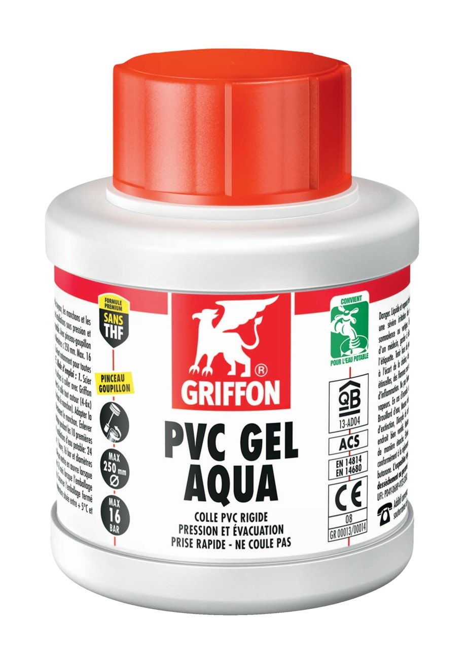 Griffon - Colle PVC GEL AQUA 250 ML