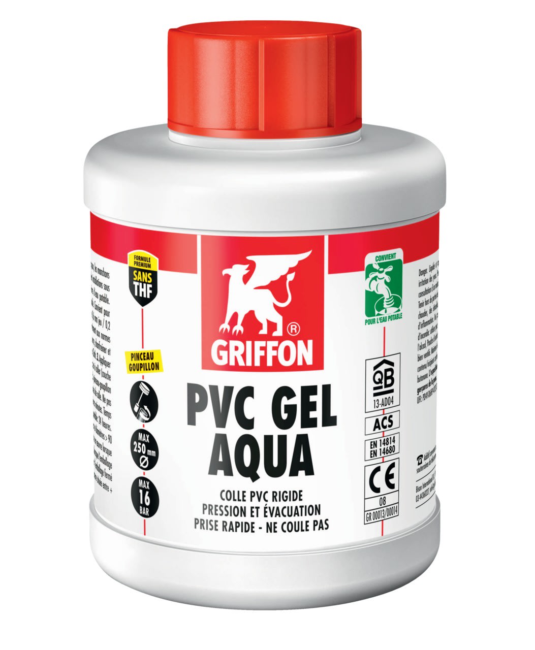 Griffon - Colle PVC GEL AQUA 500 ML
