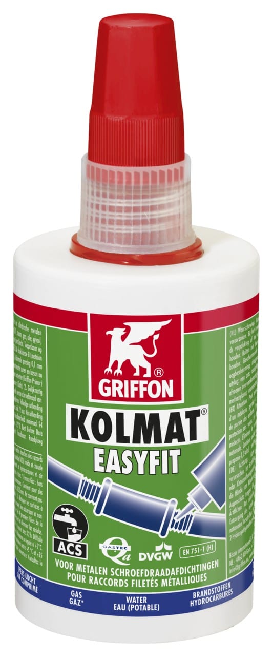 Griffon - Kolmat Easyfit 50 ML résine pour rendre étanche les raccords filetés métalliques