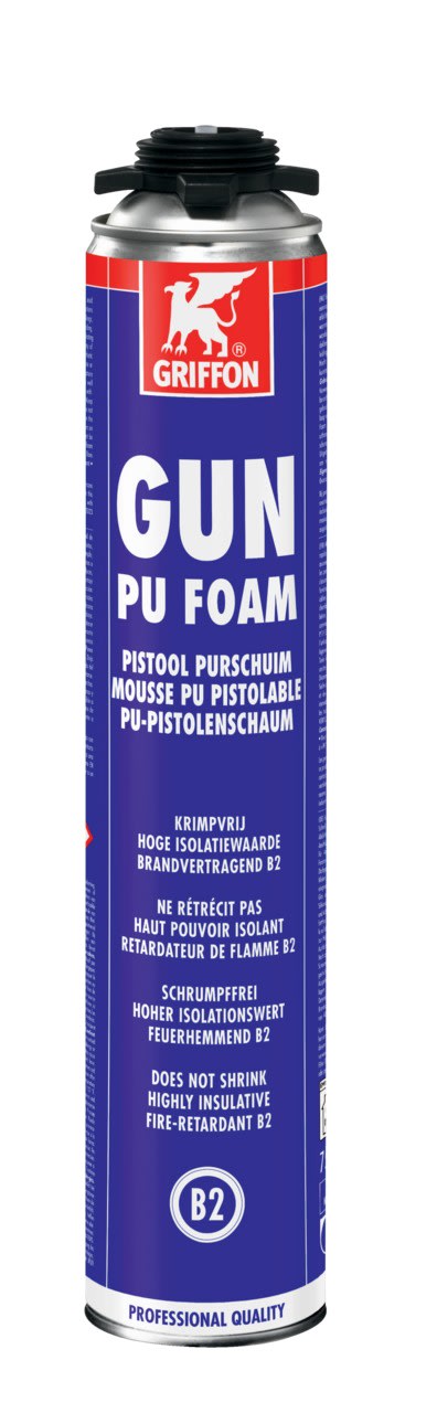 Griffon - GUN PU-FOAM mousse PU, pistolable - aerosol 750 ML
