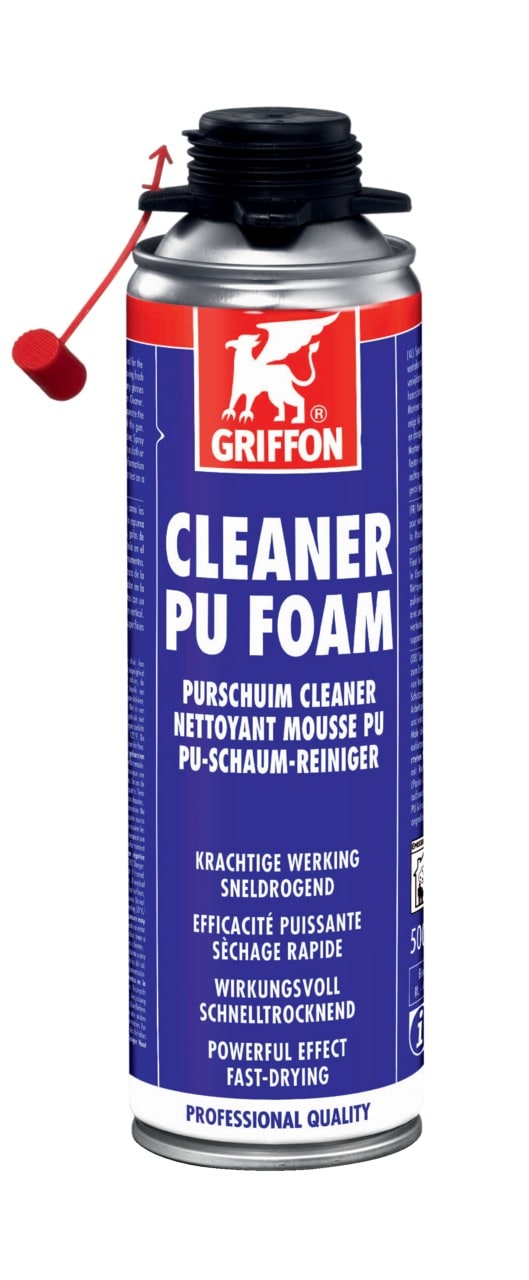 Griffon - PU-FOAM Cleaner nettoyant special mousse PU, pistolable - aerosol 500 ML